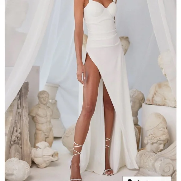 Elegant White Evening Gown